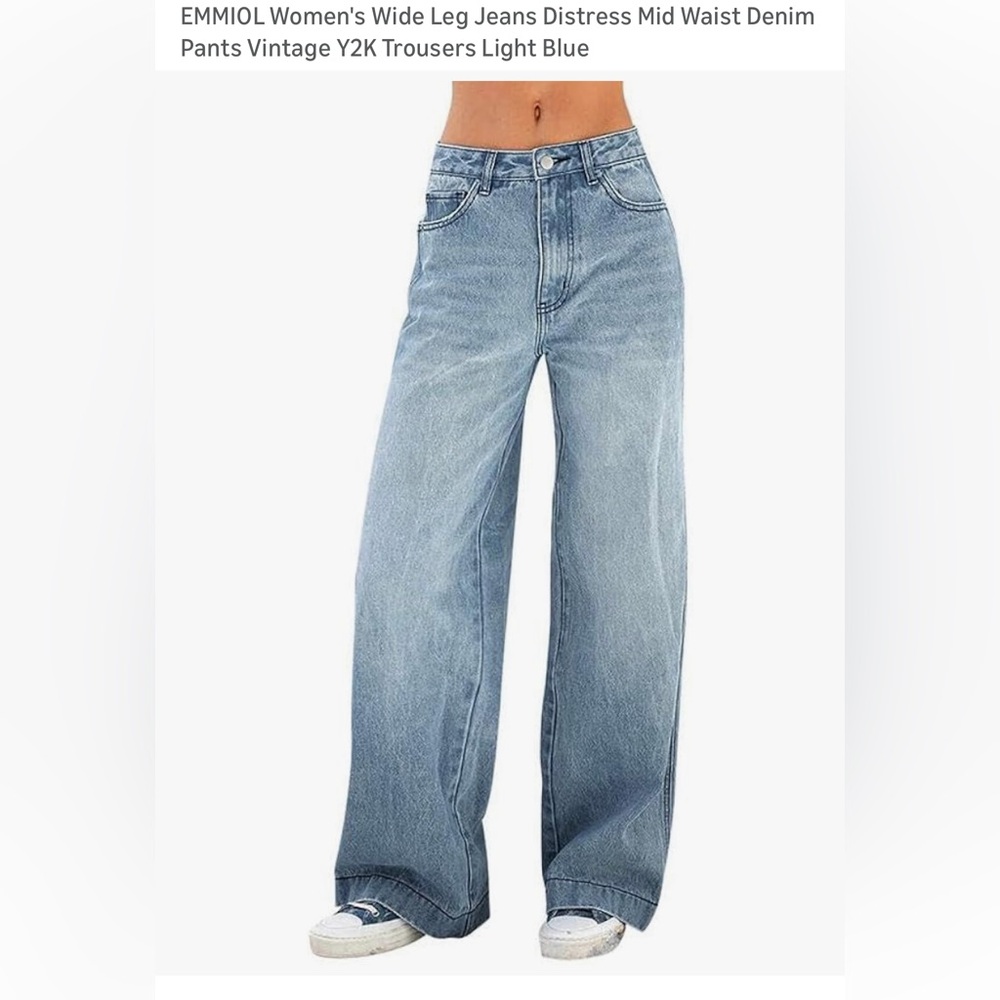 Classic Blue Women's Jeans, Oversize Light Blue Wash, Size XXL